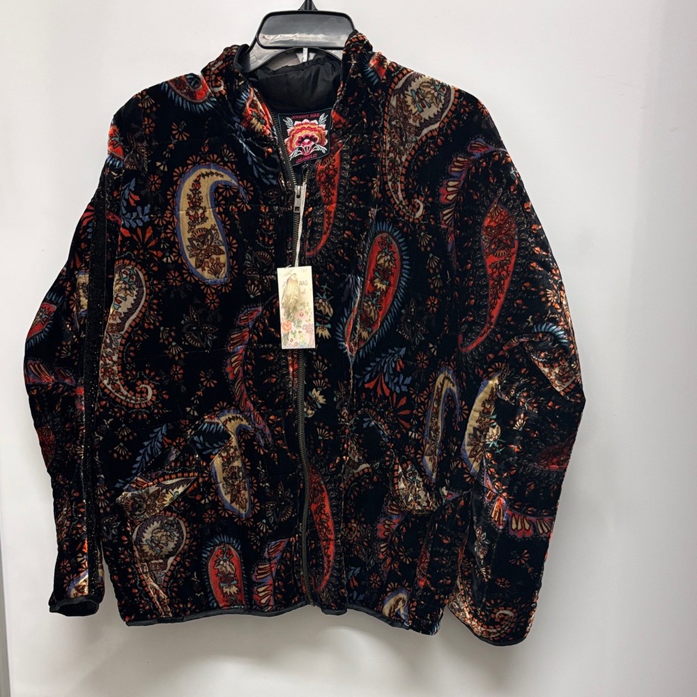JOHNNY WAS DOLMAN QUILTED JACKET-SEZANA, Velvet Fabric. Size : Large (L ) NWT - Picture 6 of 14